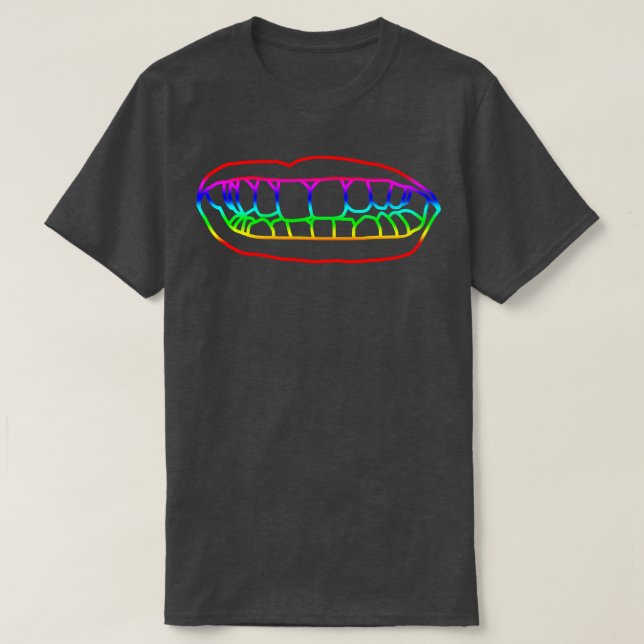 Natural Lips Rainbow Line T-Shirt (Design Front)