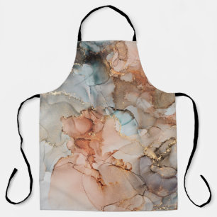 Natural luxury abstract fluid art painting in alco apron