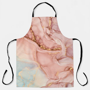 Natural luxury abstract fluid art painting in alco apron