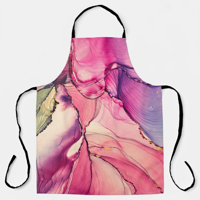 Natural luxury abstract fluid art painting in alco apron (Front)