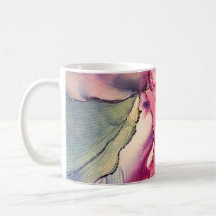 Natural luxury abstract fluid art painting in alco coffee mug