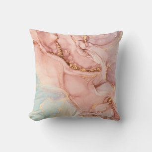 Natural luxury abstract fluid art painting in alco cushion