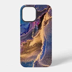 Natural luxury abstract fluid art painting in alco iPhone 12 case