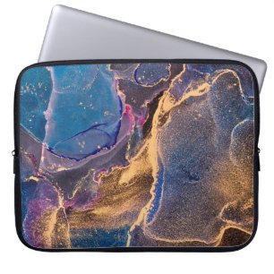 Natural luxury abstract fluid art painting in alco laptop sleeve