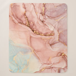 Natural luxury abstract fluid art painting in alco sherpa blanket