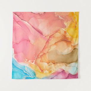 Natural luxury abstract fluid art painting in alco tapestry