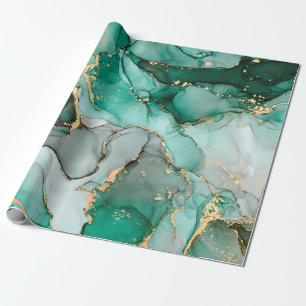 Natural luxury abstract fluid art painting in alco wrapping paper