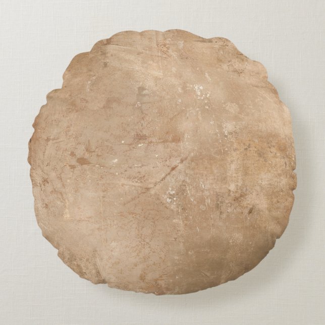 Natural Luxury Marble effect Ancient oriental draw Round Cushion (Front)