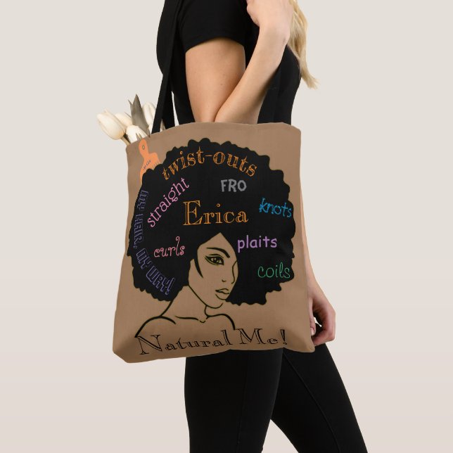 Natural Me, My Hair, My Way Tote Bag (Close Up)