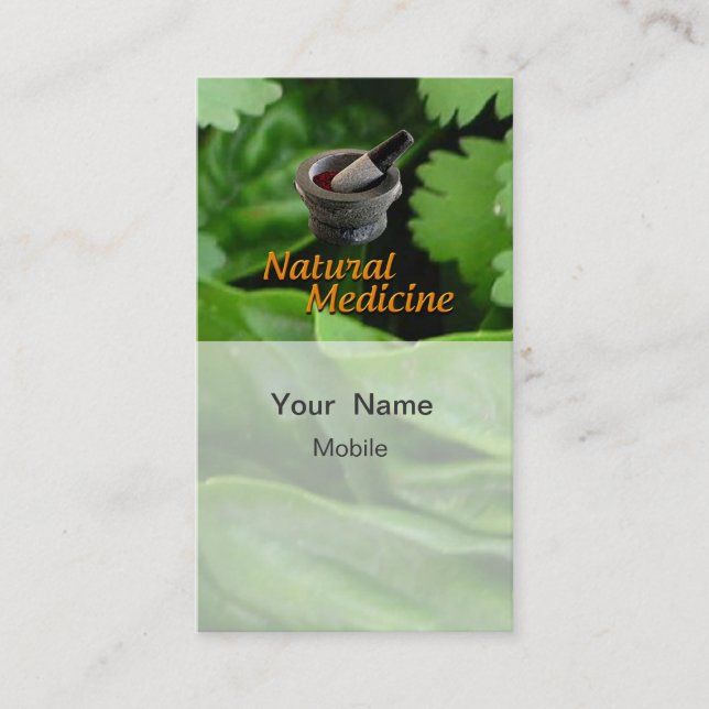 Natural Medicine Business Card (Front)