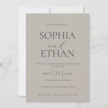 Natural Minimal Wedding Invitation