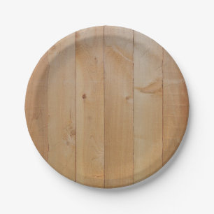Natural New Fence Texture Paper Plate