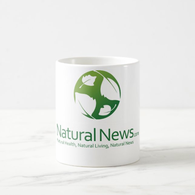 Natural News Logo Coffee Cup (Green) (Center)