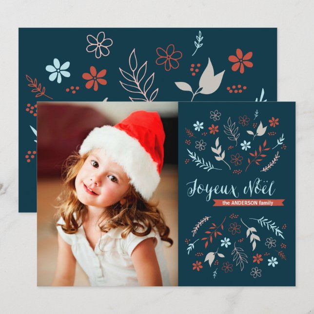 Natural Noël Christmas Holiday Card (Front/Back)