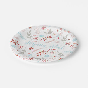 Natural Noël Christmas Holiday Paper Plate