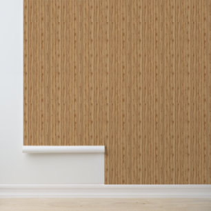 Natural Oak Wood Plank Texture with Warm Tones Wallpaper