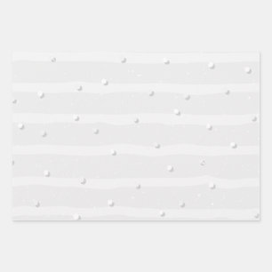 Natural off White Patterned Wrapping Paper Sheet