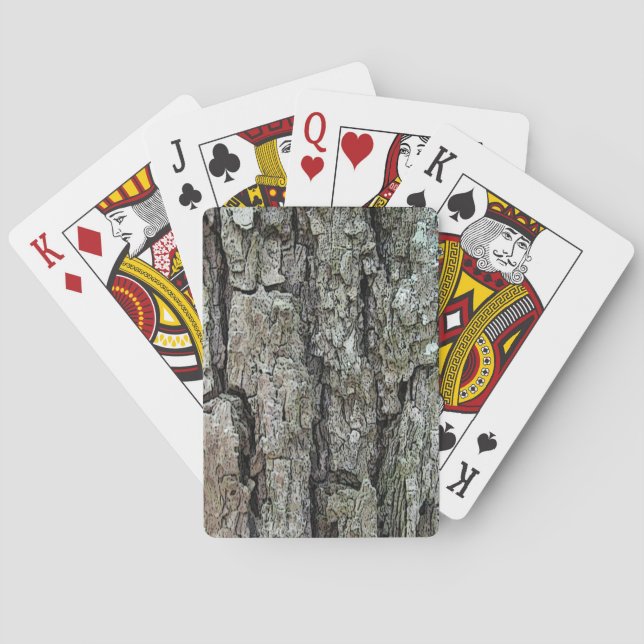Natural Old Pine Bark Playing Cards (Back)