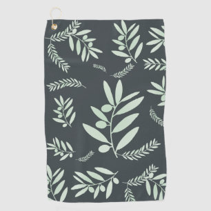 Natural Olive Branch Golf Towel – Botanical