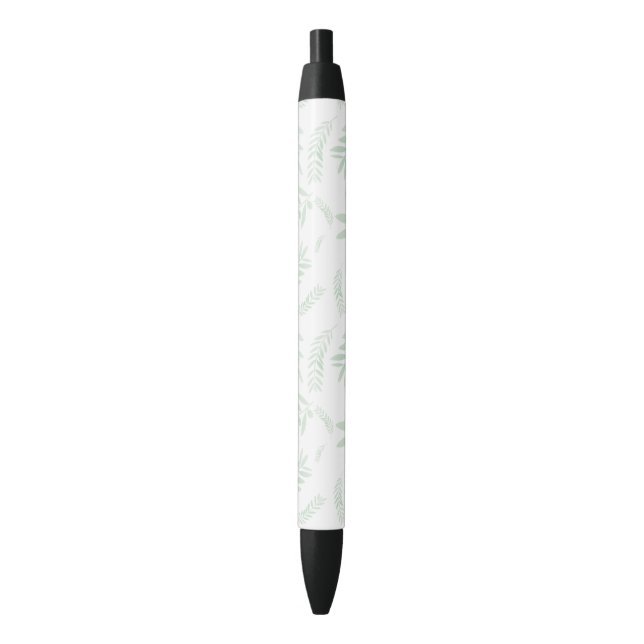 Natural olive branch pattern black ink pen (Front Vertical)