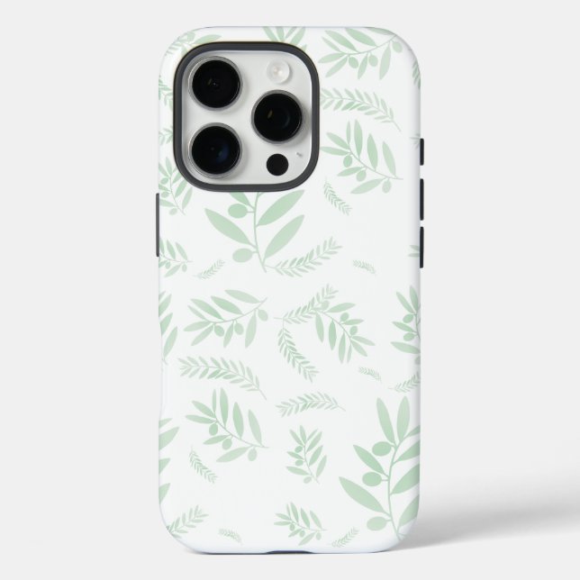 Natural olive branch pattern Case-Mate iPhone case (Back)
