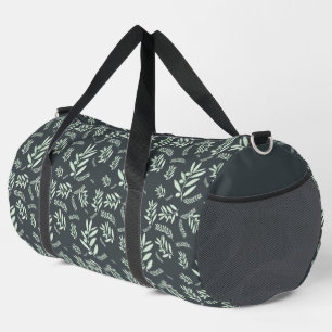 Natural olive branch pattern duffle bag