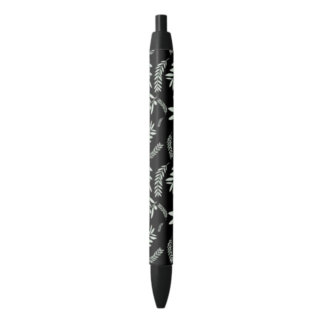 Natural Olive Branch Pattern Pen – Elegant Botanic (Front Vertical)