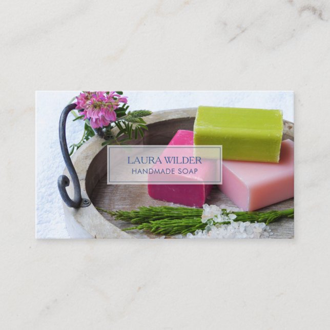 Natural Organic Handmade Soap Maker Business Card (Front)