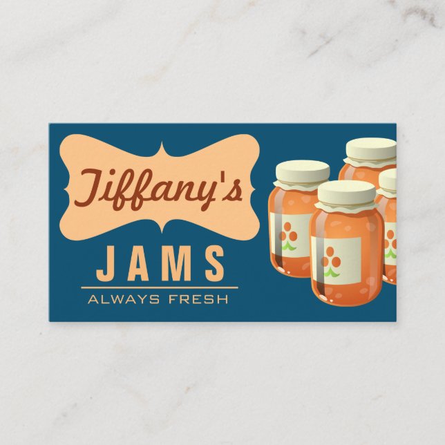 Natural Organic | Orange Marmalade | Handmade Jams Business Card (Front)