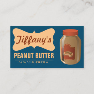 Natural Organic Peanut Butter Handmade Butter Business Card