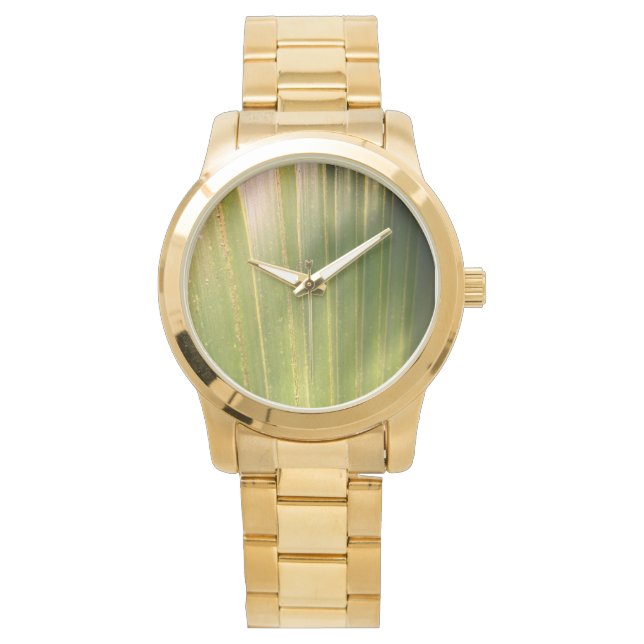 natural palm gold watch (Front)