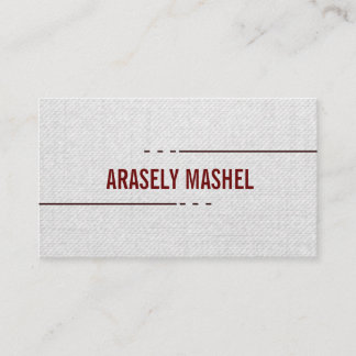 Natural Paper Texture Effect With Simple Lines Business Card