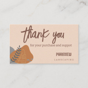 Natural Pastel Colours Landscape Feature Thank You Calling Card