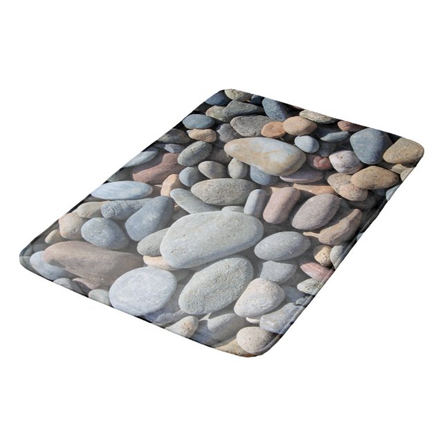 Natural Pebbles Bath Mat (Angled)