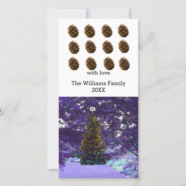 Natural Pine Cones Photo Card (Front)