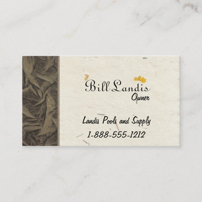 Natural Pressed Paper Business Card (Front)