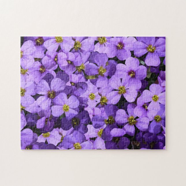 Natural Purple Flower Pattern Adult Jigsaw Puzzle (Horizontal)
