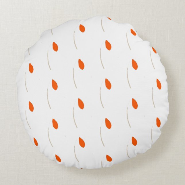 Natural reddish accents  round cushion (Back)