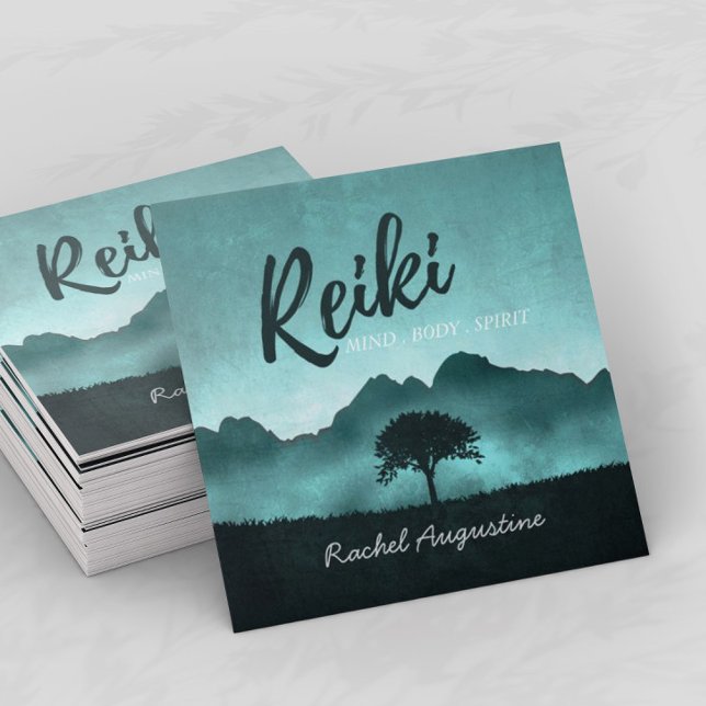 Natural Reiki Master and Yoga Mediation instructor Square Business Card (Creator Uploaded)