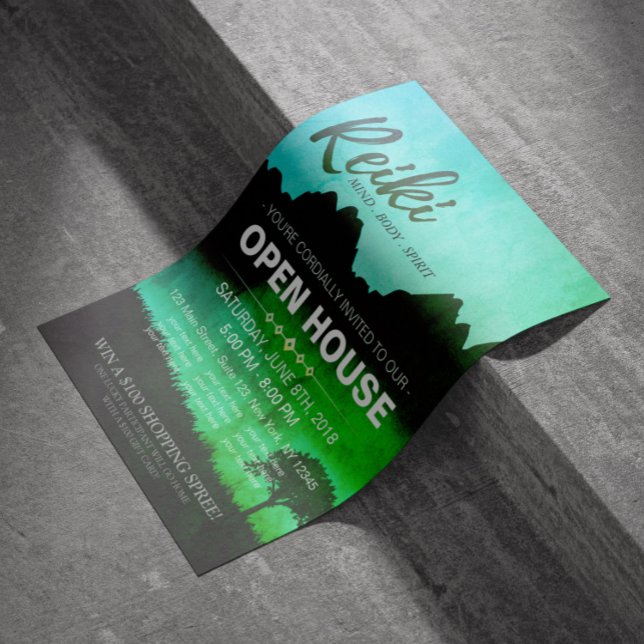 Natural Reiki Master & Yoga  instructor Open House Flyer (Creator Uploaded)