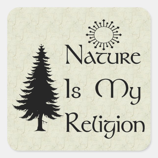 Natural Religion Square Sticker (Front)