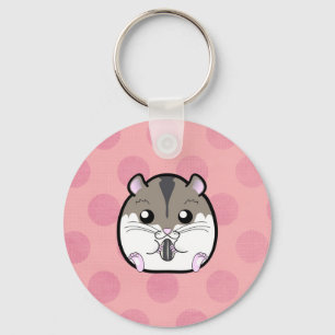 Natural Russian Dwarf Hamster Key Ring