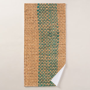 Natural sackcloth brown colour textured and backgr bath towel