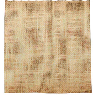 Natural sackcloth, textured background. shower curtain