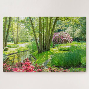 Natural scene from Keukenhof park, Netherlands Jigsaw Puzzle