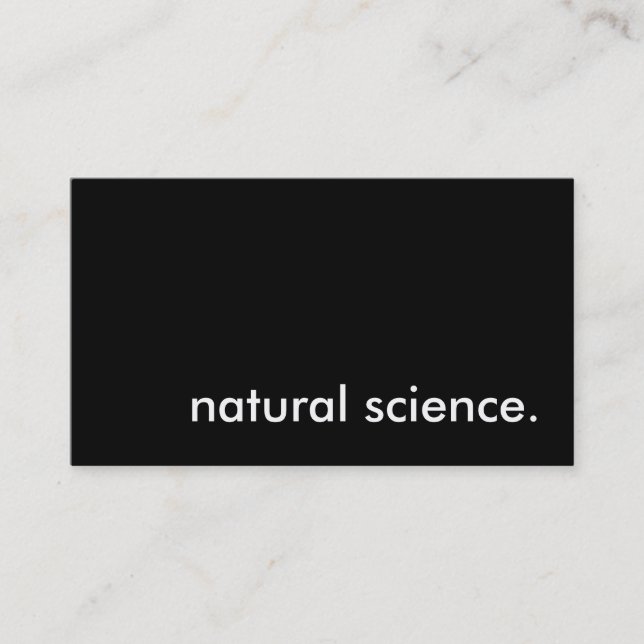 natural science. business card (Front)