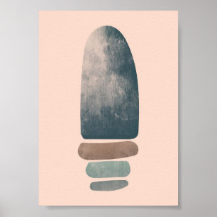 Natural Simple Boho Drawings Boho Chic Aesthetic Poster