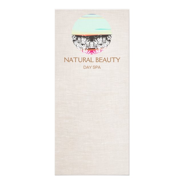 Natural Skincare Beauty Spa Sunrise Logo No. 2 Rack Card (Front)