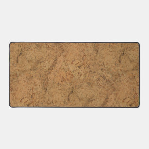 Natural Smoke Cork Bark Wood Grain Look Desk Mat