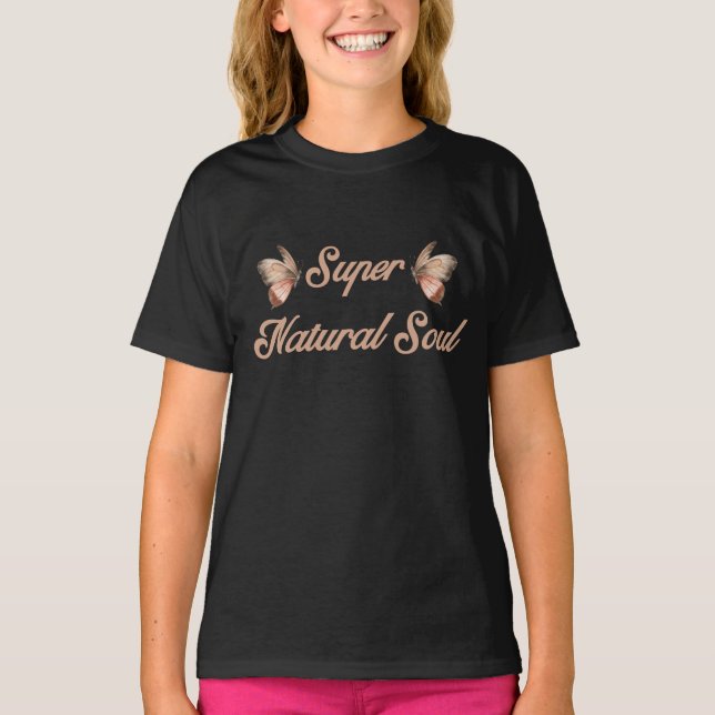 Natural Soul: Butterfly Garden Art T-Shirt (Front)